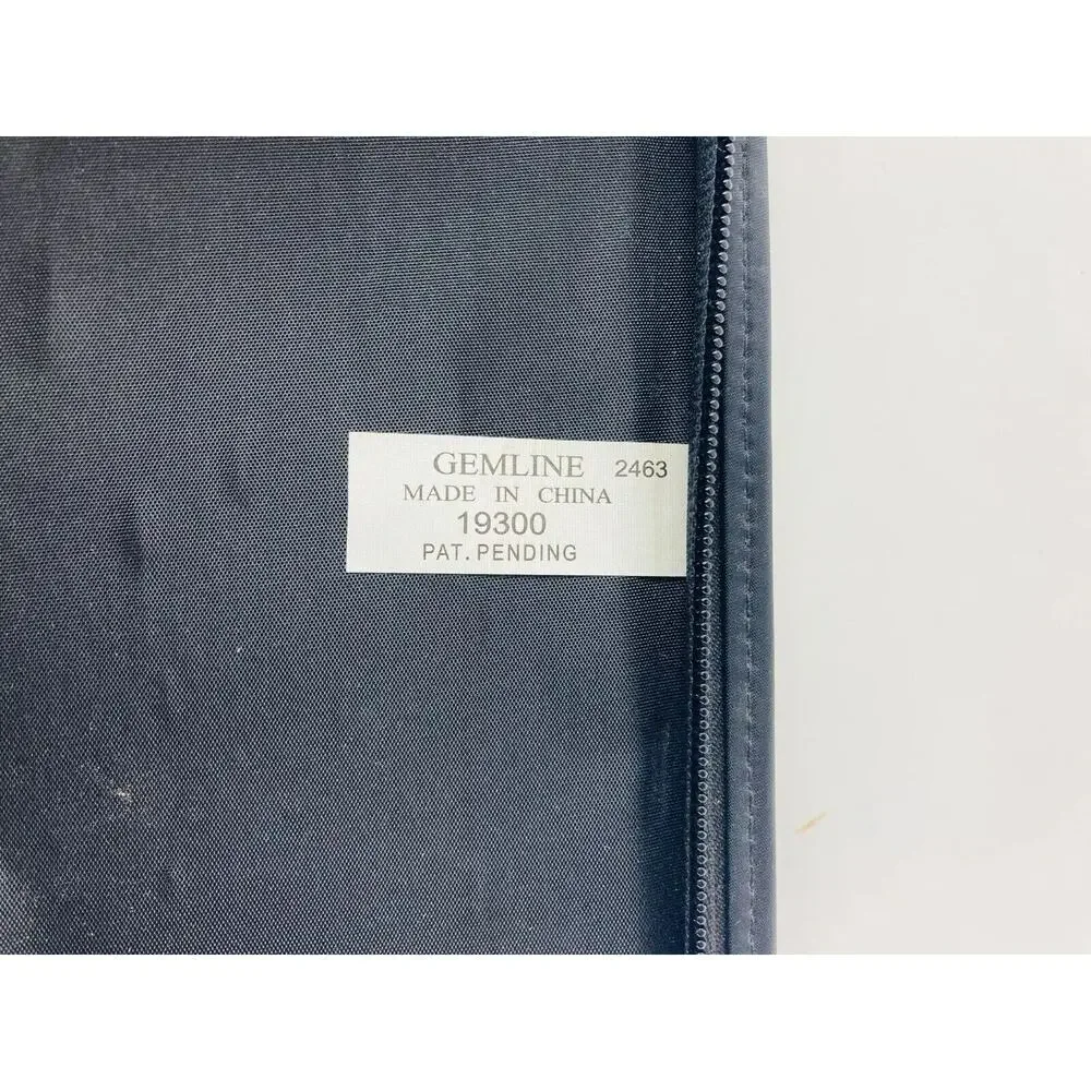 GEMLINE 2463 Black Zipper Planner Organizer Approx 10”x7” With Apple Logo - Rare
